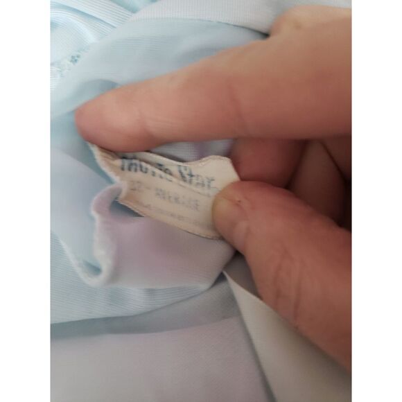 70s Baby Blue‎ Frilly Slip - Picture 4 of 4